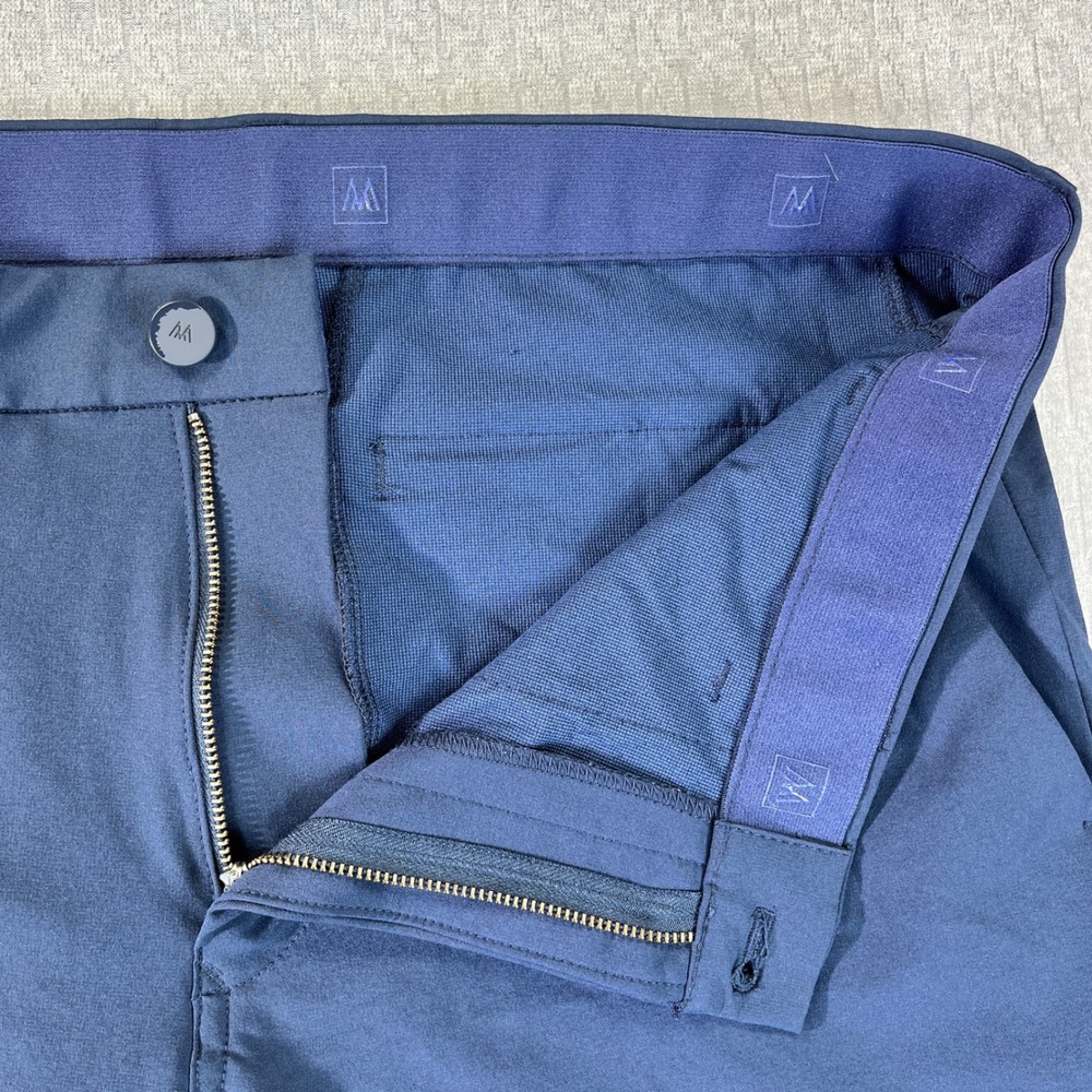 Mizzen+Main Helmsman Slim Fit Performance Golf Dress Pants Men 38W 34L Navy Blue - Picture 9 of 11